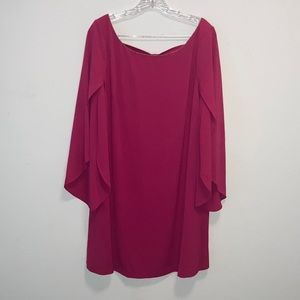Fuchsia split sleeve Jessica Simpson cocktail dress size 12